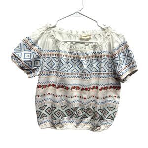Altar'd State Boho Embroidered Off Shoulder Peasant Top Size‎ M